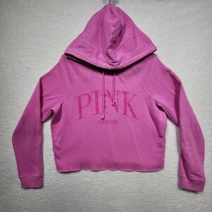 Victoria's Secret PINK Love Pink Cropped Hoodie Pink Size Small S